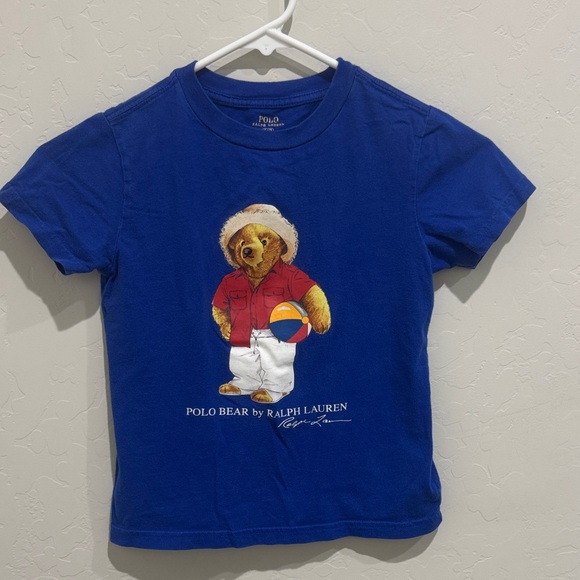 Polo Ralph Lauren Other - Polo by Ralph Lauren Kids Royal Blue Tee with Bear and Ball Graphic